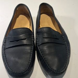 M Gemi Black Leather Driving Loafers